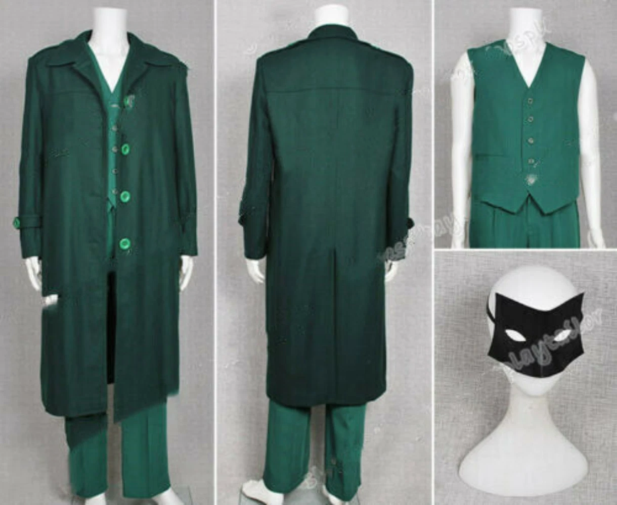 VETEMENTS NUOVO Cosplay Britt Reid Costume Cappotto+Gilet+Pantaloni+Maschera Set Completo