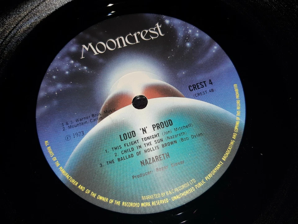 Nazareth - Loud And Proud (1973) UK vinyl record LP MOONCREST 1st NM/MINT* - Image 3 of 4