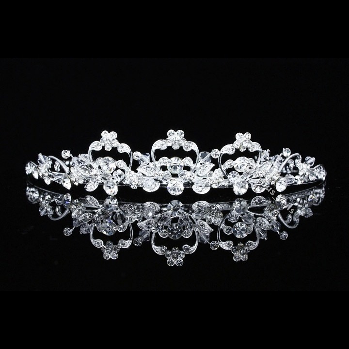 K⭐︎Tiara Cubic zircon wedding bridal tiara diadem hair jewelry