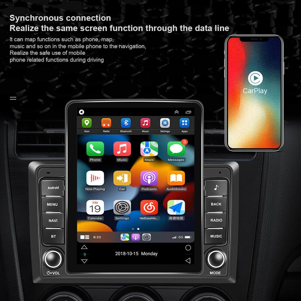 9.7" Android 13 Carplay Car GPS AHD Radio For GMC Yukon Chevrolet Tahoe Suburban Foto 3 de 4