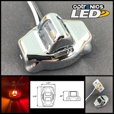 Optronics MCL181ARCRB LED Reversible Trailer Fender Light with Chrome Trim Bezel