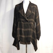 The Masai Clothing Company Copenhagen Asymmetrical Cotton Blend Plaid Jacket