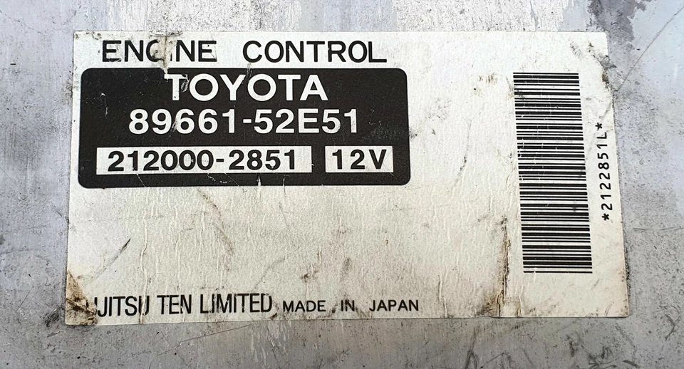 Toyota Sienta NCP81 89661-52E51 Ecu Ecm Oem Jdm Used 8966152E51 212000-2851 - Image 2 of 4