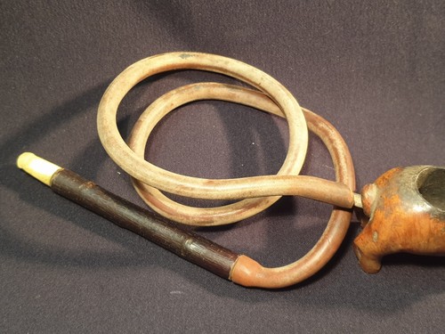 Ancienne rare pipe zoomorphe cochon aux Yeux Bleu "Bruyère WW1 poilu" - Foto 4 di 20