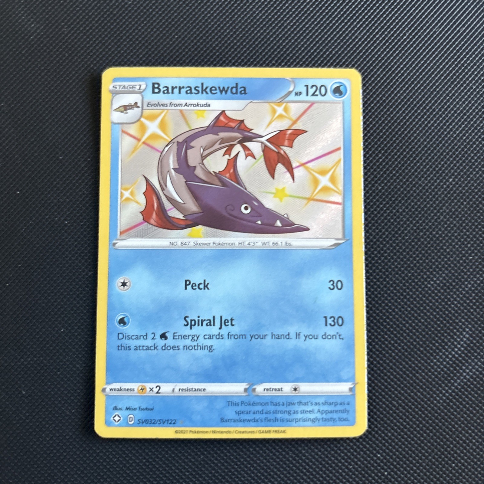 Barraskewda nm sv032/sv122 Shining Fates Shiny Vault Holo Pokemon