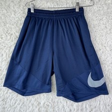 Nike Basketball Shorts Navy Blue Basketball Gym Training Active Swoosh Boys Sz L