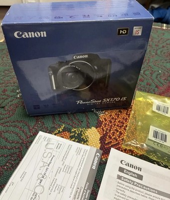 Canon PowerShot SX170 IS 16.0MP Digital Camera - Black for sale
