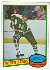 1980-81 O-PEE-CHEE # 317 CRAIG HARTSBURG RC NORTH STARS OPC HOCKEY - NO CREASES