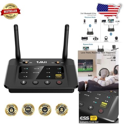 Audiophile Bluetooth 5.3 Transmitter Receiver aptX HD Low Latency DAC
