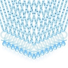 Chengu 100 Pcs Baby Shower Pacifiers Necklace, Acrylic Blue