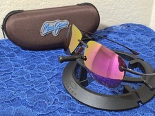 Maui Jim Hikina MJ445-10m Sunglasses Rimless Japan Polarized Pink Brown Case