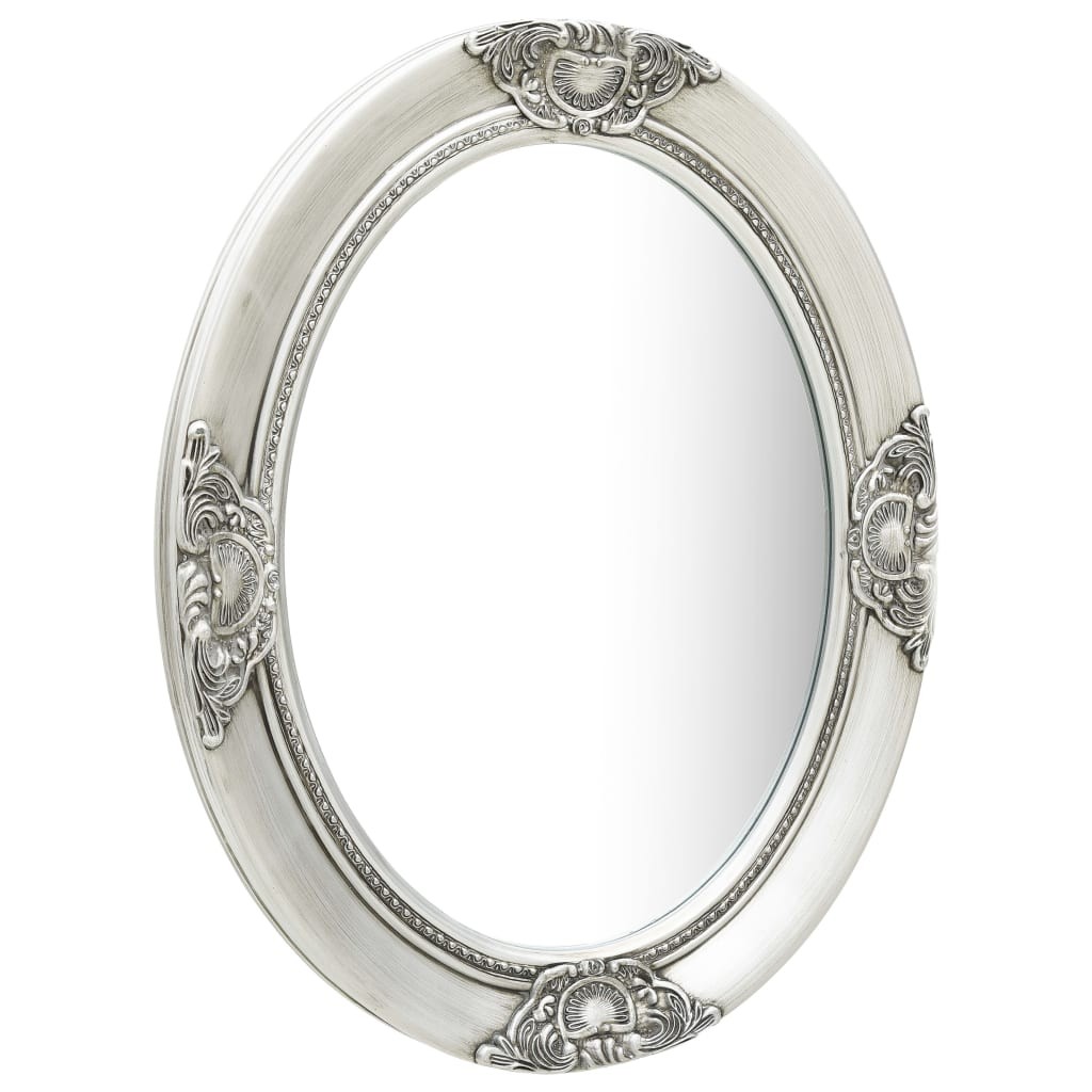 Specchio Parete Stile Barocco Argento 50x60 - Arredo Casa Vintage