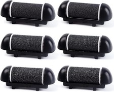 6 PCS Replacement Roller Head for Electric Callus Remover - Feet Black