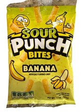 3.7 oz Bag SOUR PUNCH Banana Bites Artificially Flavored Candy With A Sour Twist
