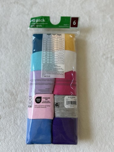 Wonder Nation Girls Assorted Colors Super Soft Panties Briefs 10-Pack Size 6 NWT - Picture 2 of 24
