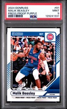 2024 PANINI DONRUSS PRESS PROOF PURPLE #81 MALIK BEASLEY 181/199 PSA 9