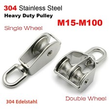 304 Edelstahl Umlenkrolle mit Wirbelauge Drah...