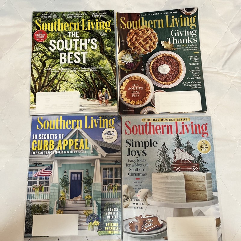 2018 Southern Living Magazine 11 issues