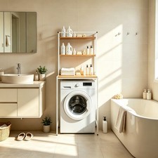 Washer and Dryer Storage Rack, 3 Tier Bathroom Laundry Room Organizer Shelving