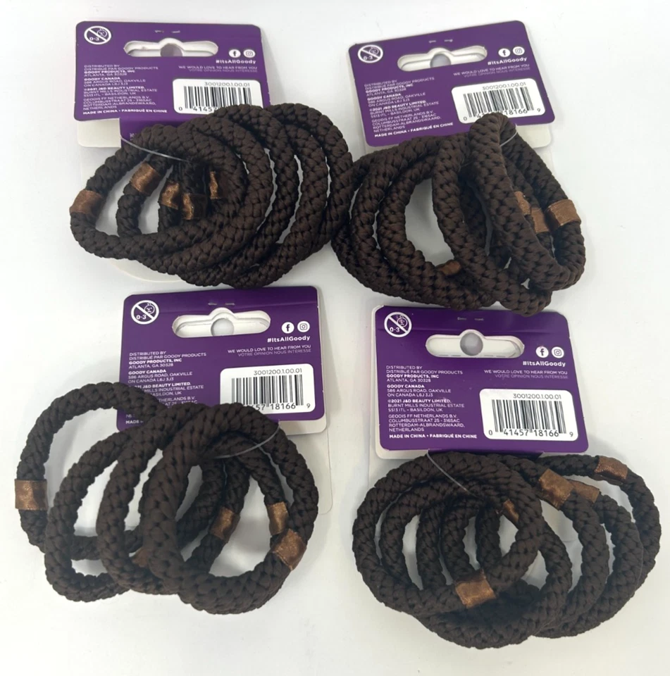 (4 Pack) of Goody 5 Count Volume Boost Hair Ties For Fine Hair, (Color: Brown) - Image 2 of 2