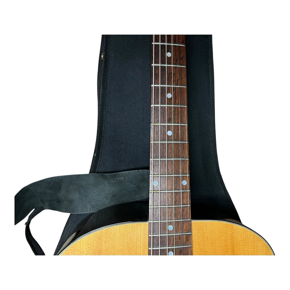 Vintage 1976 GIBSON Mark Series USA Flat Top MK-35 Natural w/ Case & Strap - Image 4 of 4