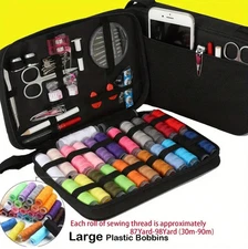 1 set sewing kit with 100 supplies – 24 thread colors for emergency repairs