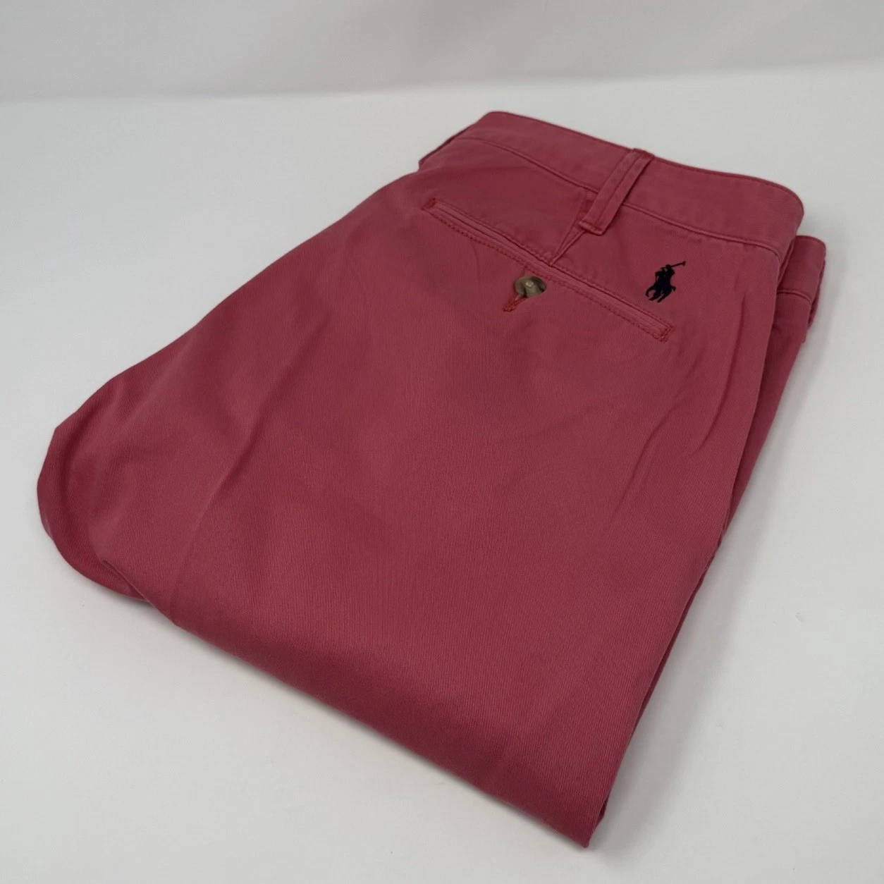 POLO Ralph Lauren Shorts Mens Coral Chino Waist 32 Inseam 9.5 Preppy Beach