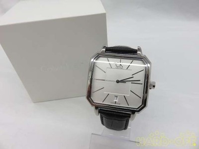 Calvin Klein K1U211 Leather Black Men's Watch, Used, Box