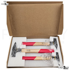 Amazon Basics Schlosserhammer Set 3-tlg. 300g 500g 1000g Hickory Holzstiel