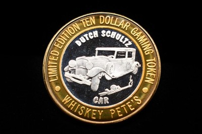 Whiskey Petes $10 Dollar Silver Strike Gaming Token #25SEPT066 Whiskey Petes $10 Dollar Silver Strike Gaming Token #25SEPT066