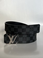 Louis Vuitton LV Initiales 40mm Reversible Damier Graphite Belt Men Size 95/38