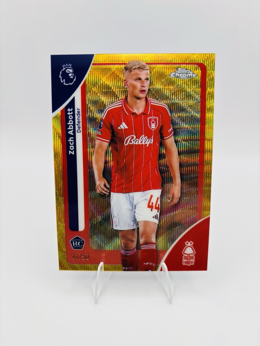 Zach Abbott 2026 Topps Chrome Premier League #157 Gold Refractor