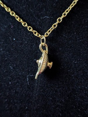 Gold Necklace Aladdin Wish Lamp Genie Pendant Charm Plated 20'' Chain Jewelry 