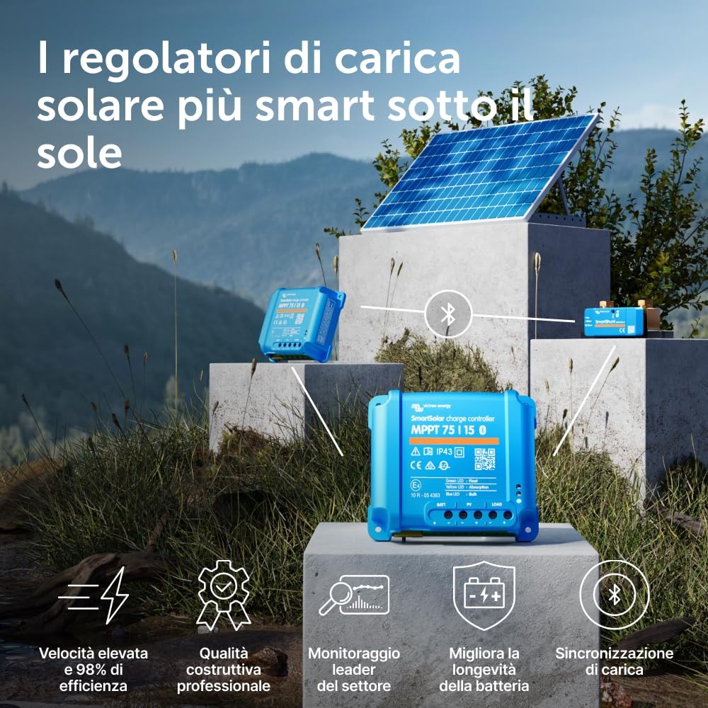 SmartSolar MPPT 75V 15 amp 12/24 Volt Regolatore di Carica Solare (Bluetooth) - 2