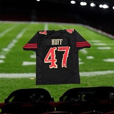BRYCE HUFF AUTOGRAPHED S.F 49ERS CUSTOM AUTHENTIC RIVALRIES JERSEY COA BECKETT