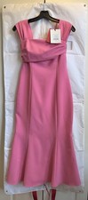 Carolina Herrera Draped Square-Neck Cap-Sleeve Trumpet Midi Dress size 8