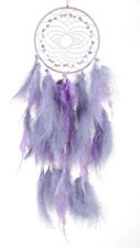 Large Dream Catchers - Amethyst with Turkey Feather Handmade Purple