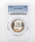 1954 Franklin Half Dollar MS62 PCGS Beautiful Tone *1443
