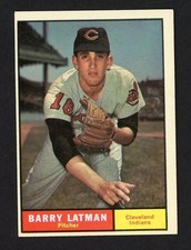 1961 Topps BARRY LATMAN Cleveland Indians HIGH NUMBER NM #560 *SET BREAK*