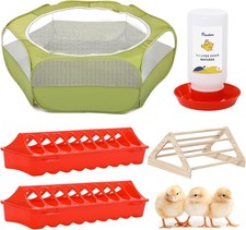5-in-1 Chicken Brooder Box for Chick Starter Kit, Includes Pet Cage Tent, Chi...