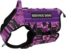PETNANNY Tactical Service Dog Vest - No-Pull Emotional Support Harness with Hook