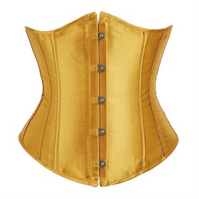 Gothic Underbust Corset Waist Cincher Bustier Top Satin Lace Up Lingerie Plus