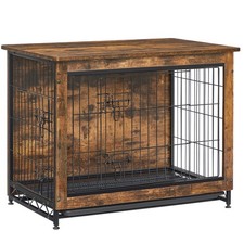 Feandrea Dog Crate Furniture, 32.5" Side End Table, Modern Kennel for Dogs In...