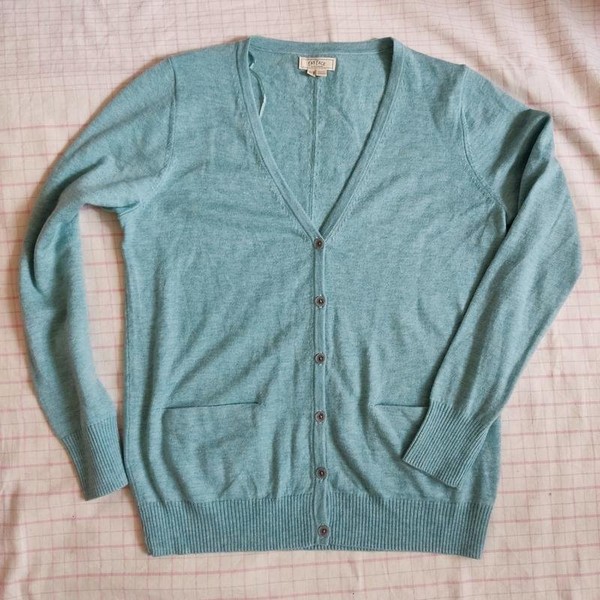 Women Fat Face Sweater Mint Wool 40