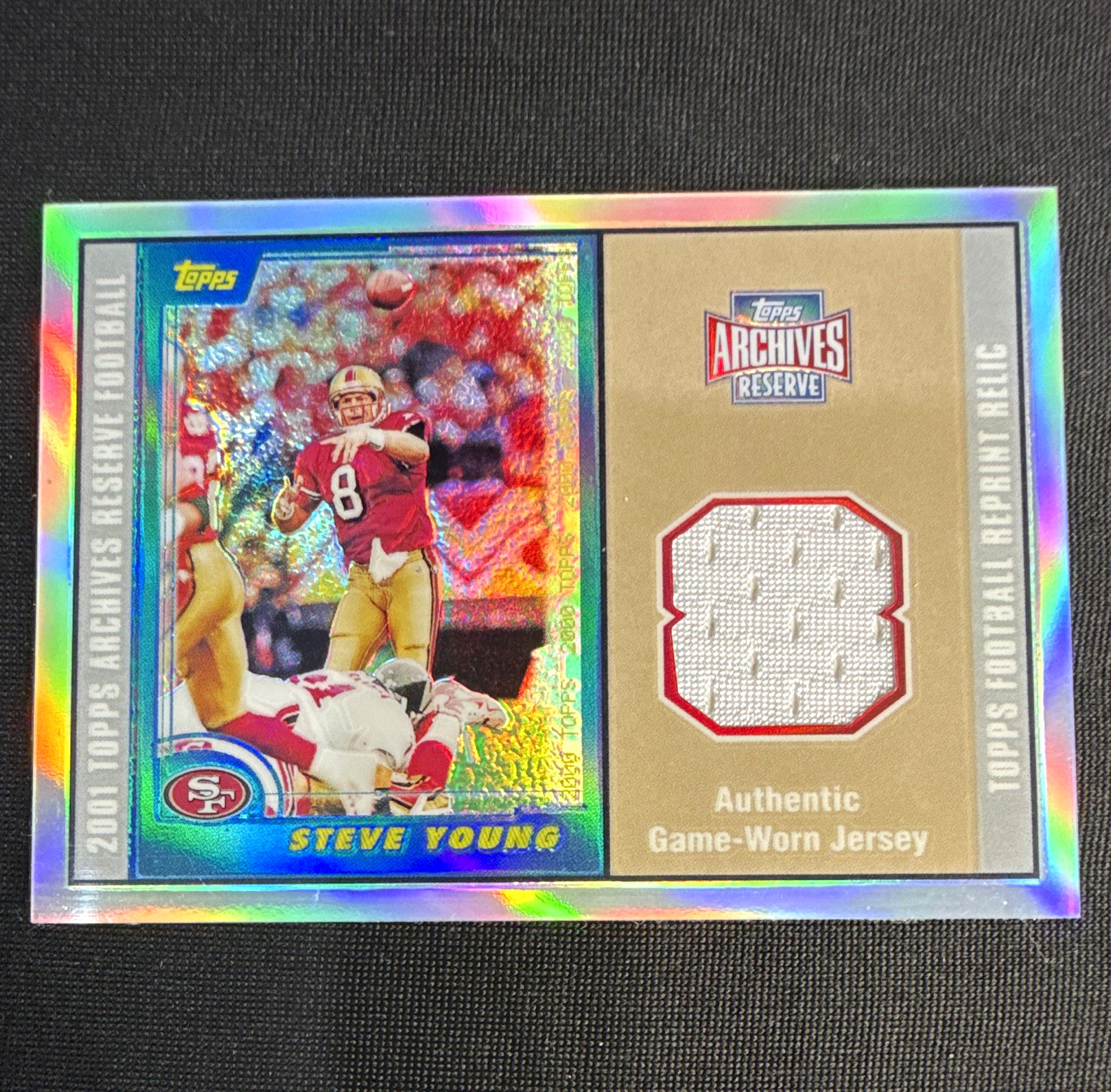 Topps Archives Reserve 2001 Steve Young Reprint Relic Jersey #120 49ers