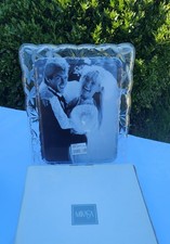 MIKASA GARDEN TERRACE FLORAL MIST CRYSTAL GLASS FRAME 8 x 10 PHOTO NEW