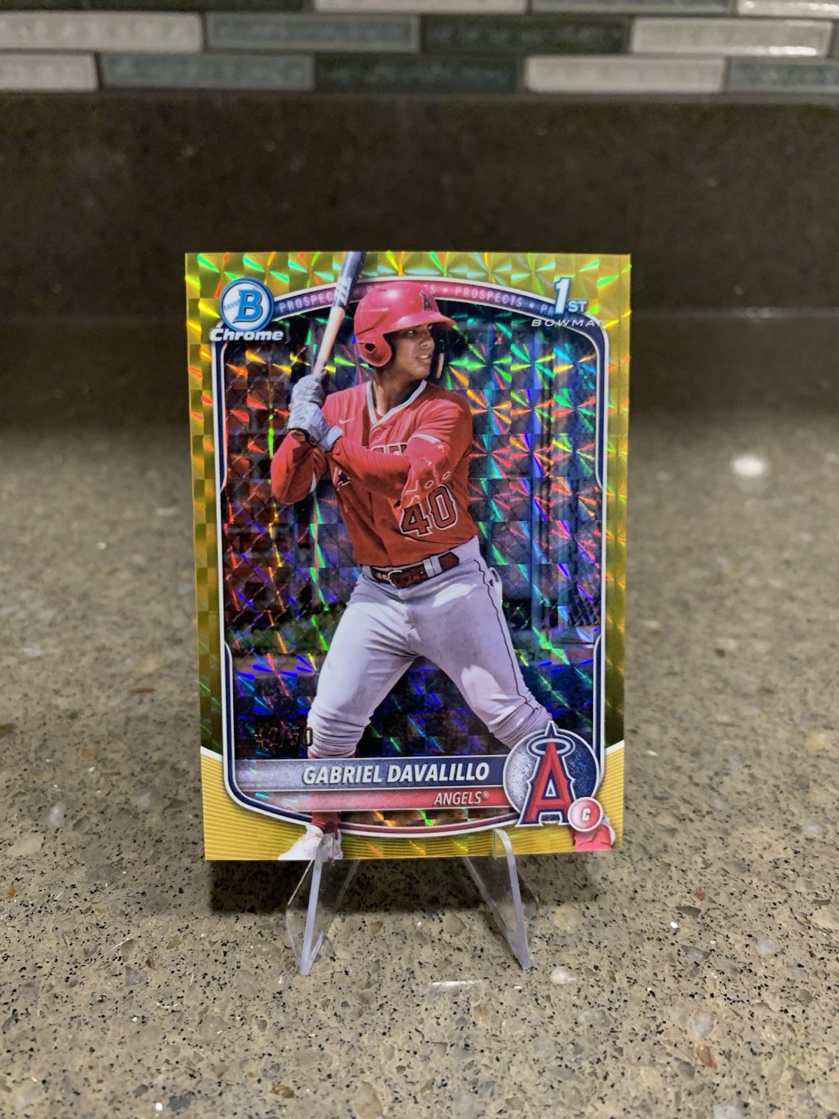 2025 Bowman Chrome Prospects Gabriel Davalillo #BCP-178 /50 Gold Geometric