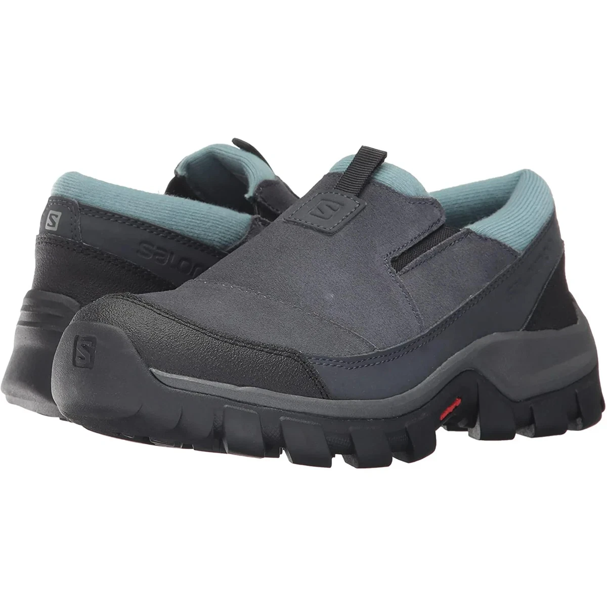 Salomon Women\'s US 8.5 Gray/Black Suede Slip-On Casual Shoes Rubber Sole Vintage Salomon Suede Clog (2000) – VILIS VINTAGE main image 3