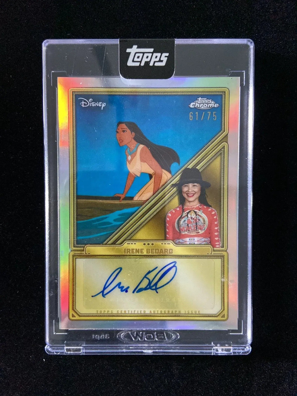 2025 Topps Mint Disney Chrome Auto Pocahontas By Irene Bedard 61/75 Sealed OC53