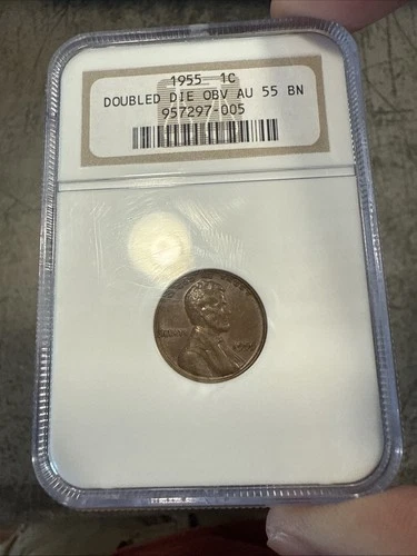 1955 Doubled Die Obverse Lincoln Cent NGC AU55 BN Problem Free Premium Quality!